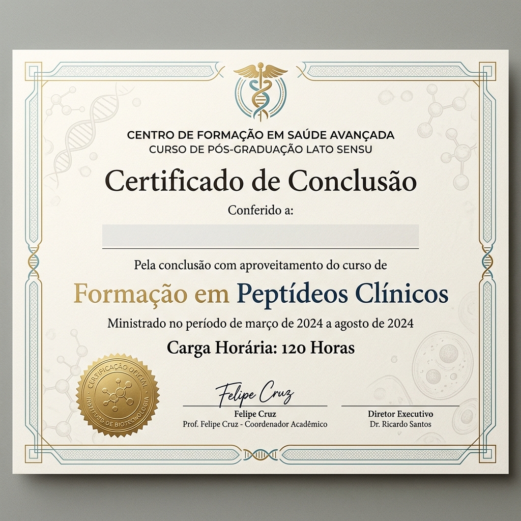 Certificado de Especialista em Peptídeos Clínicos